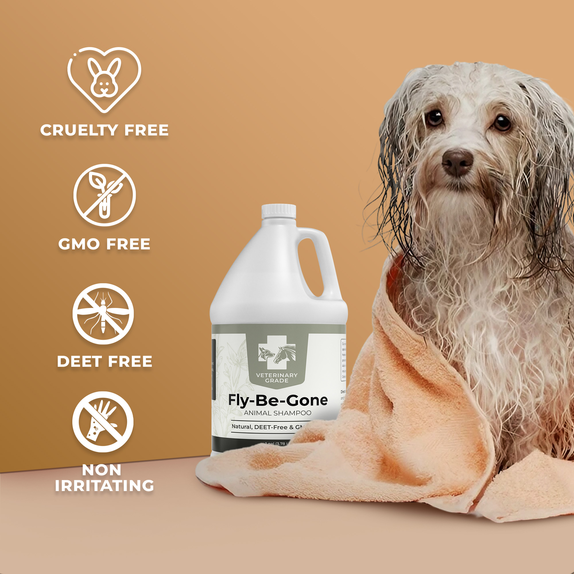 Fly-Be-Gone Natural Shampoo with Repellent Combo (1 Gallon)